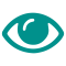 Icône verte représentant un œil, symbole des traitements ophtalmologiques.